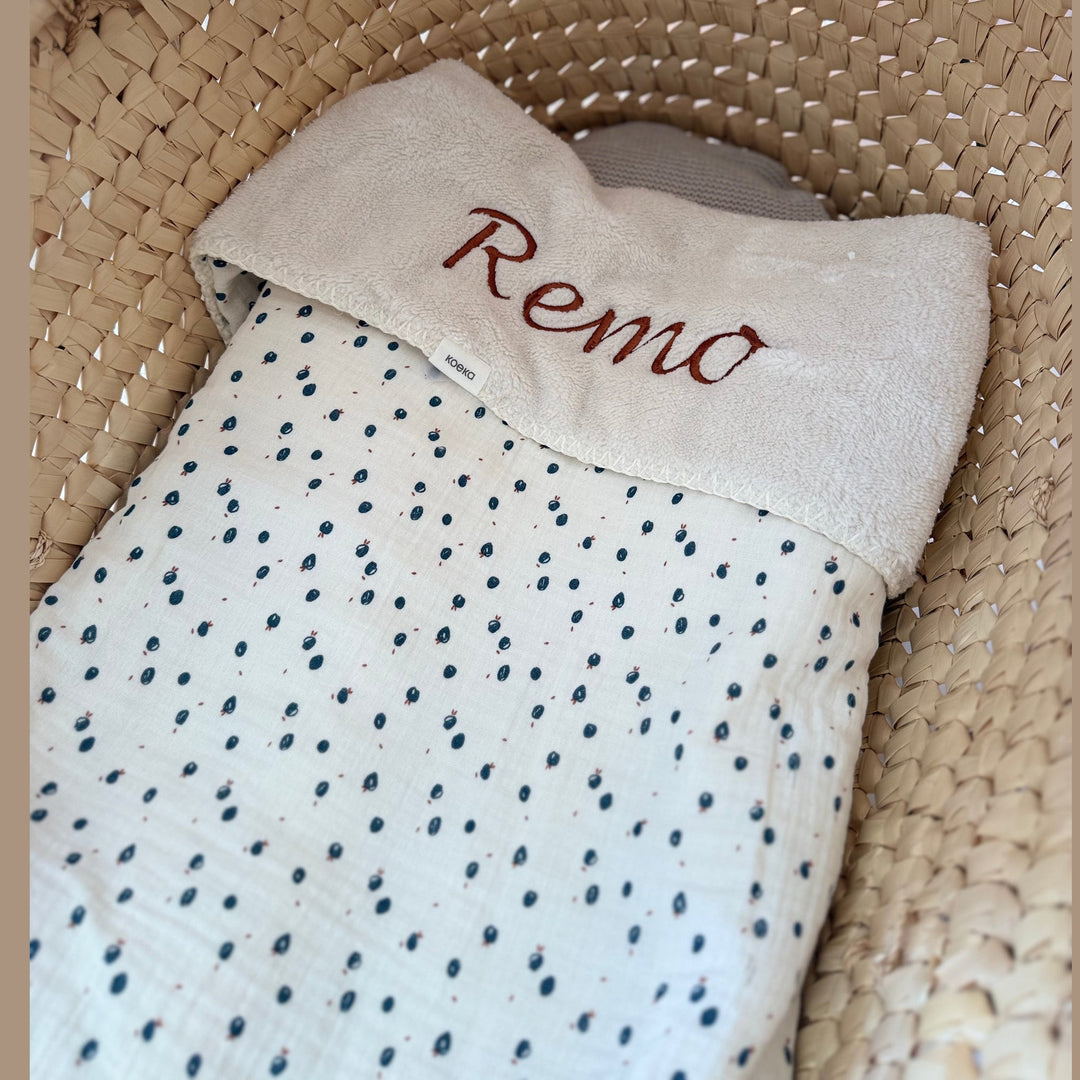 Koeka Babydeken Teddy Faro met Naam - Borduren Koeka