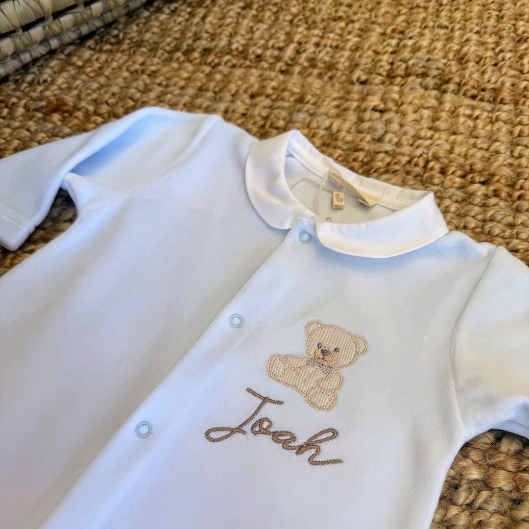 Baby Gi Boxpak Katoen met Rits & met Naam - Bear Baby Gi