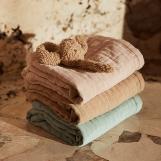 Jollein Deken Hydrofiel 75x100cm Jacquard GOTS - Geborduurd met Naam - Caro B Handmade