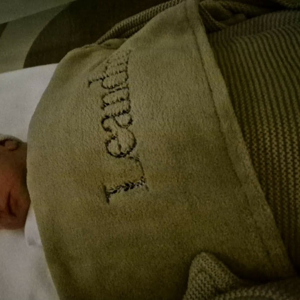 Jollein Deken Basic Knit Fleece met Naam – Gepersonaliseerd Babydeken Jollein