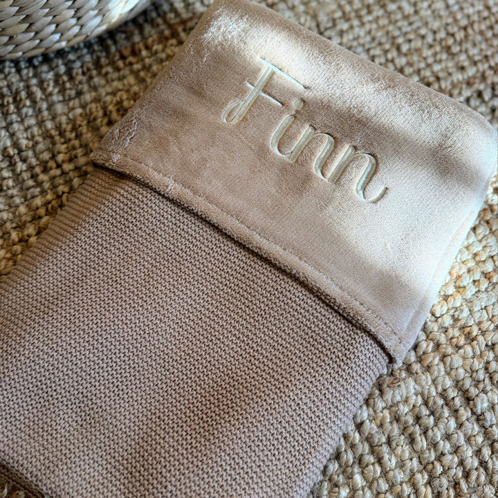 Jollein Deken Basic Knit Fleece met Naam – Gepersonaliseerd Babydeken Jollein