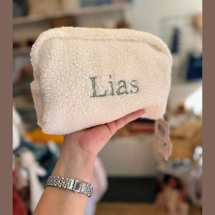 Jollein Toilettas in Teddy Miffy Geborduurd met naam - Oatmeal - Caro B Handmade