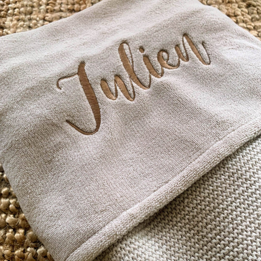 Jollein Babydeken Basic Knit met Naam - Borduren - Nougat/Fleece - Caro B Handmade