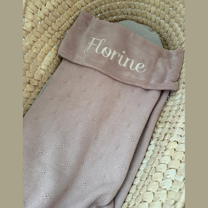 Jollein Babydeken Cosy Knit met Naam - Borduren - Velvet Jollein