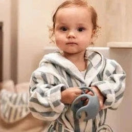 Jollein Badjas Stripe Terry - GOTS - Sea Green - Caro B Handmade