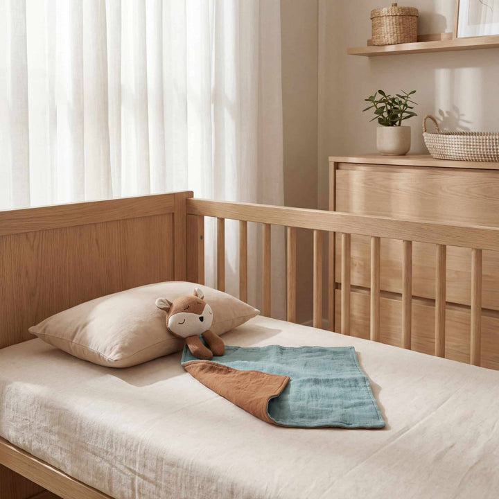 Knuffeldoek Hertje Hydrofiel met Naam - Borduren Caro B Make It Yours