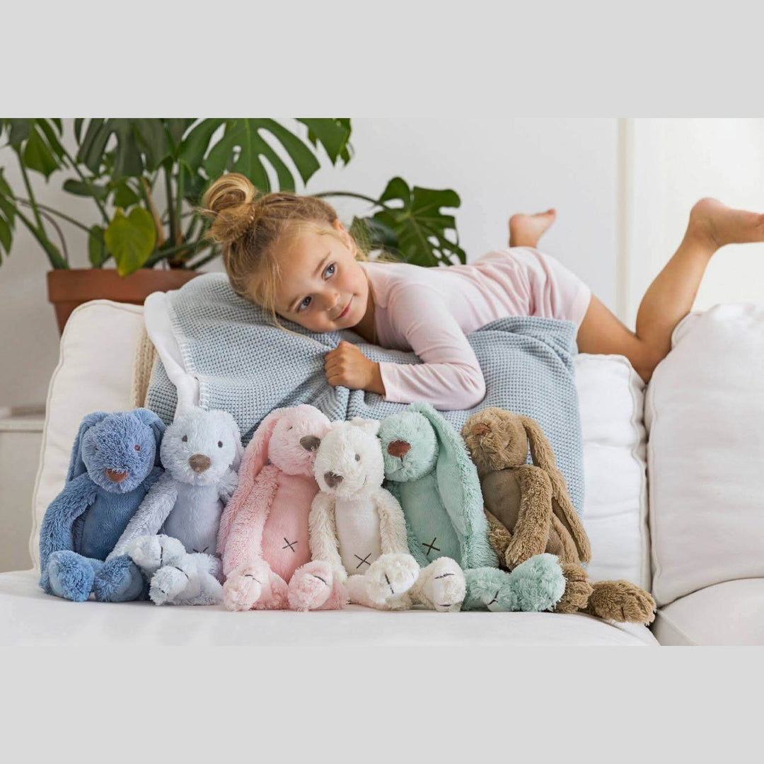 Happy Horse Rabbit Richie met Naam - Borduren - Blue - Caro B Handmade