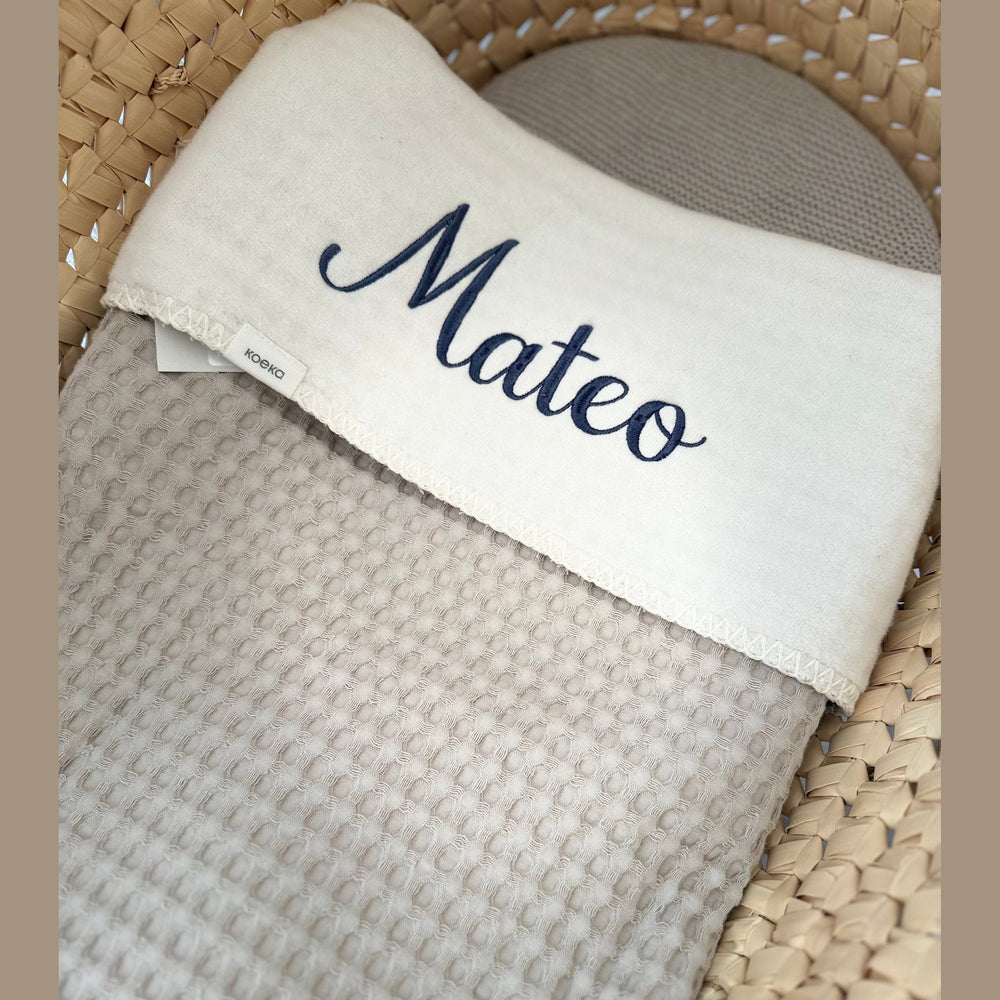 Koeka Babydeken Cotton Fleece Wafel Amsterdam met Naam - Borduren Koeka