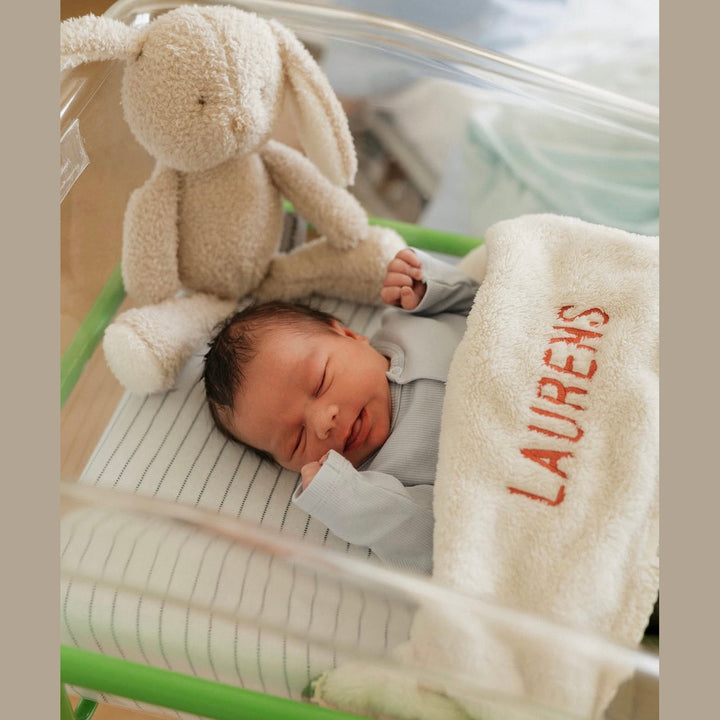 Koeka Babydeken Teddy Faro met Naam - Borduren Koeka