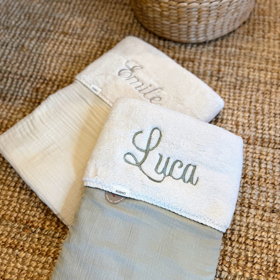 Koeka Babydeken Teddy Faro met Naam - Borduren Koeka
