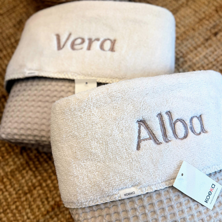 Koeka Deken Oslo Wafel/teddy met naam - Borduren Koeka