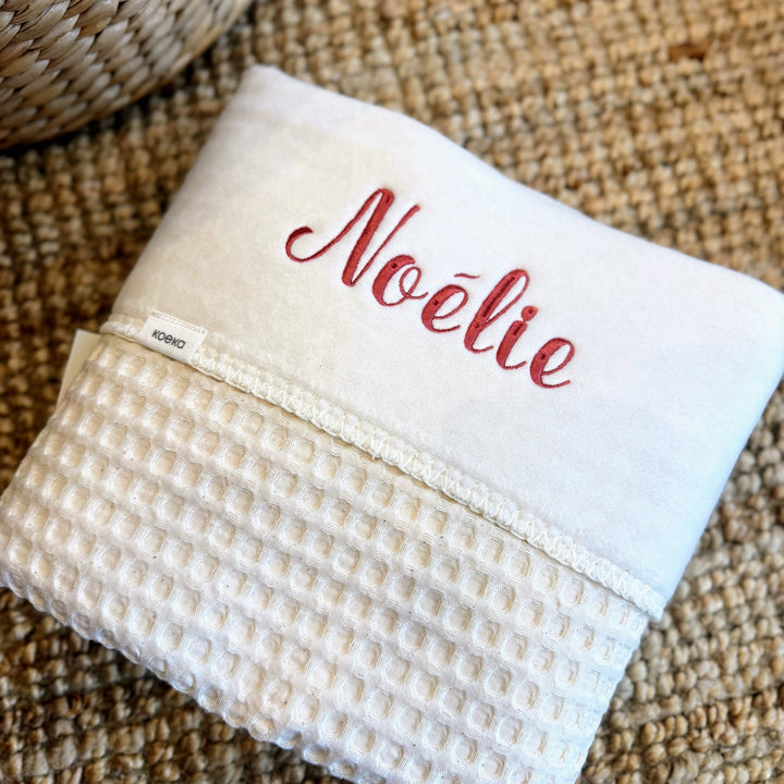 Koeka Babydeken Cotton Fleece Wafel Amsterdam met Naam - Borduren Koeka