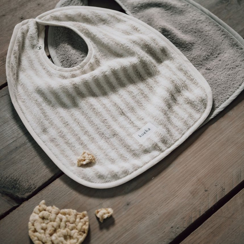 Koeka Slabbetje met naam 2-pack mix - Borduren