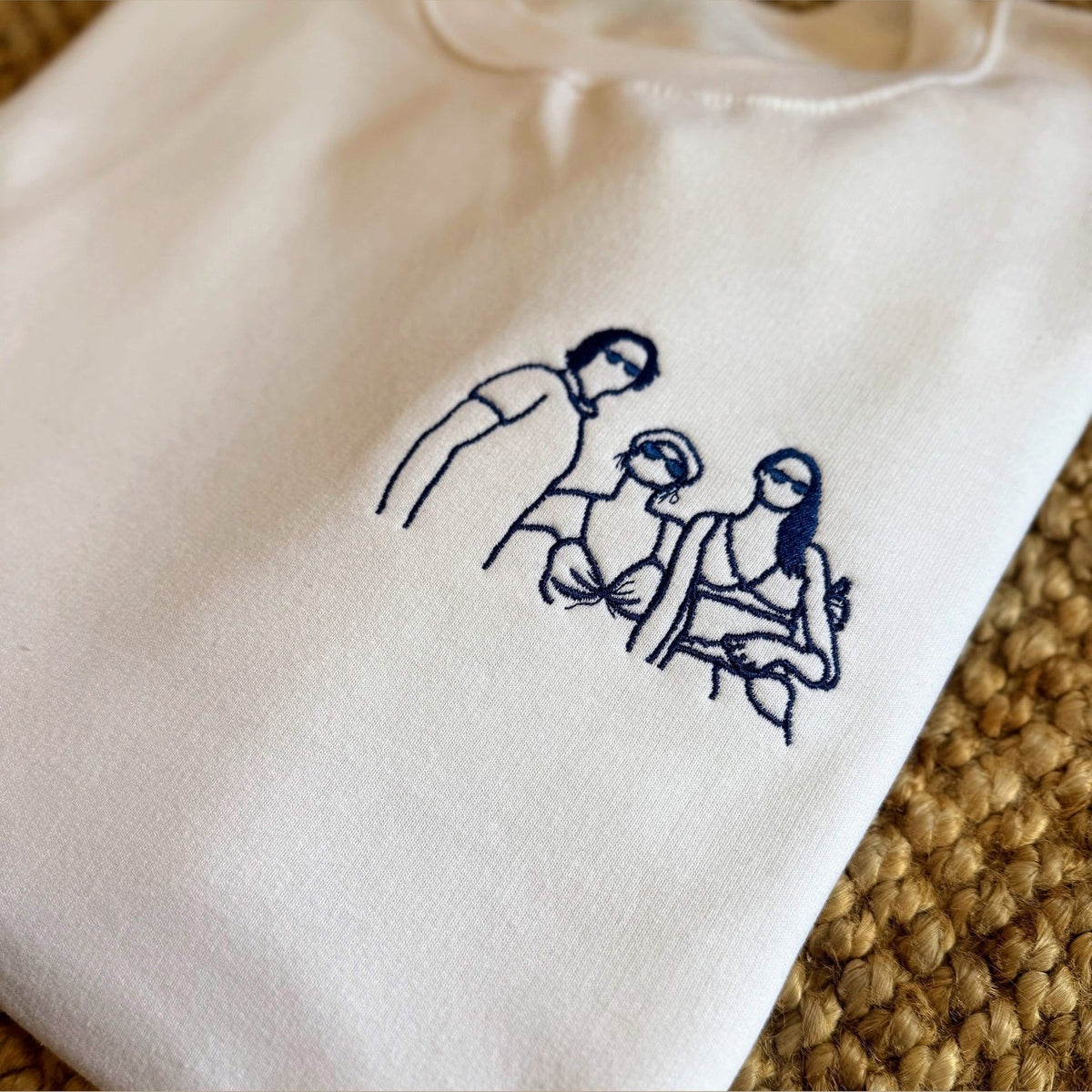 Sweater met lijntekening – gepersonaliseerd met jouw foto Caro B Make It Yours