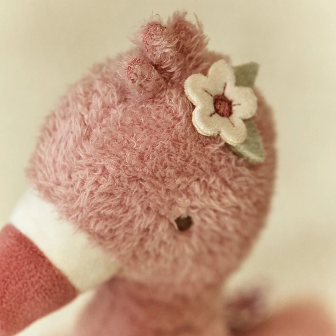 Little Dutch Knuffel Flamingo met naam - Roze - 35 cm - Safari Friends