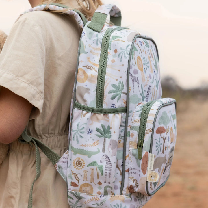 Little Dutch Rugzak met Naam - 35 cm - Safari Friends