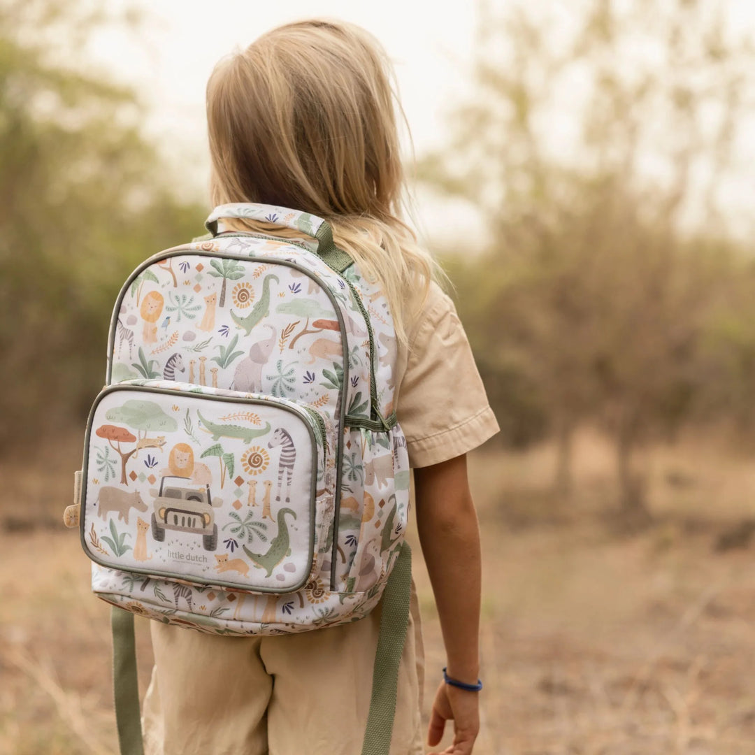 Little Dutch Rugzak met Naam - 35 cm - Safari Friends