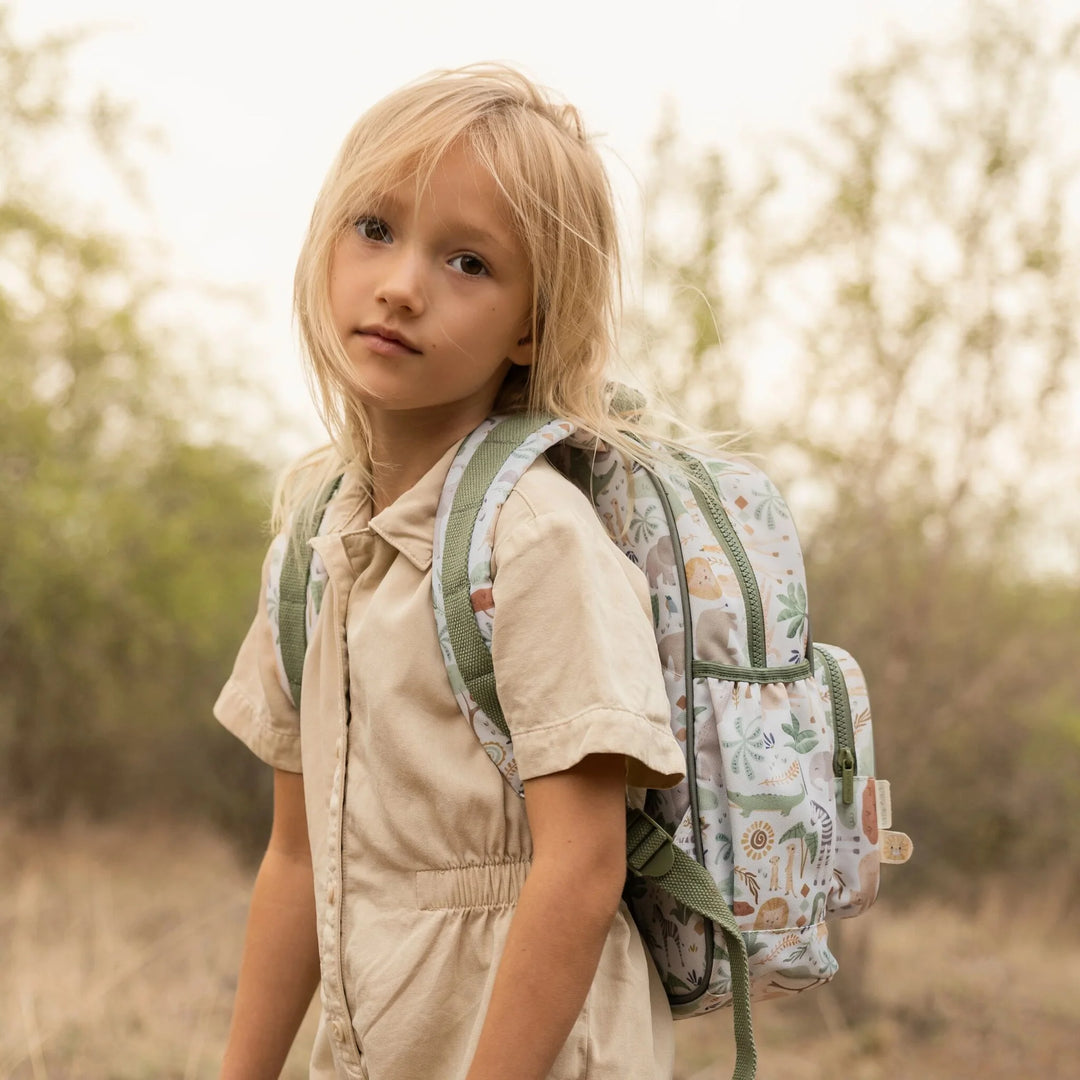 Little Dutch Rugzak met Naam - 35 cm - Safari Friends