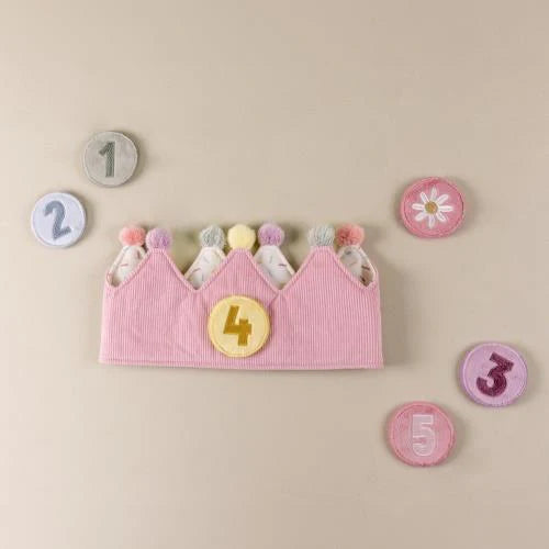 Little Dutch Verjaardagskroon met Naam & Cijferbuttons - Borduren Little Dutch