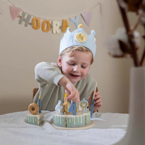 Little Dutch Verjaardagskroon met Naam & Cijferbuttons - Borduren Little Dutch