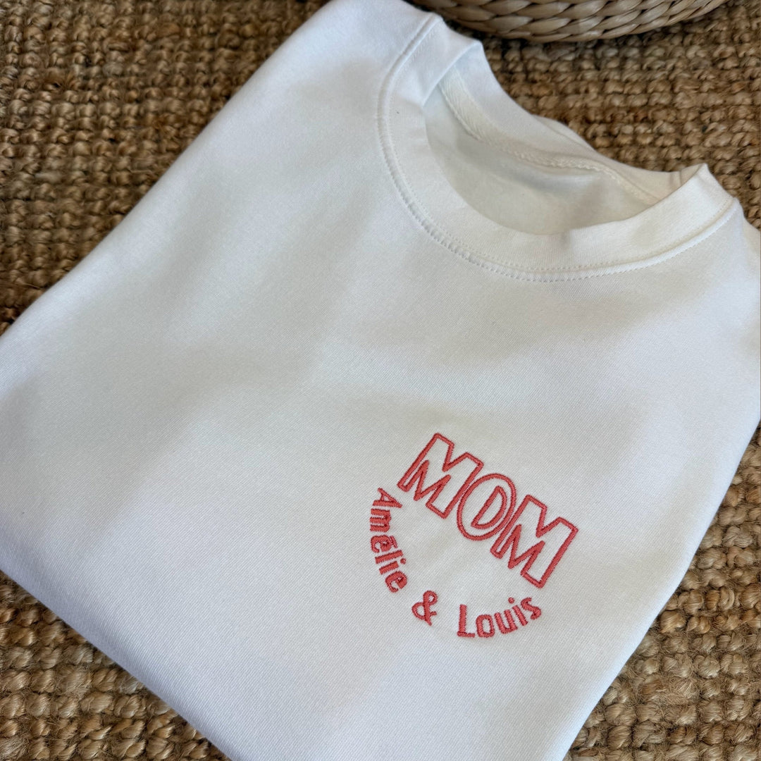 MOM Sweater met Naam van de Kindjes Caro B Handmade - Signature Collection