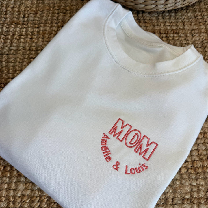 MOM Sweater met Naam van de Kindjes Caro B Handmade - Signature Collection