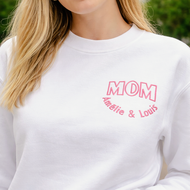 MOM Sweater met Naam van de Kindjes Caro B Handmade - Signature Collection