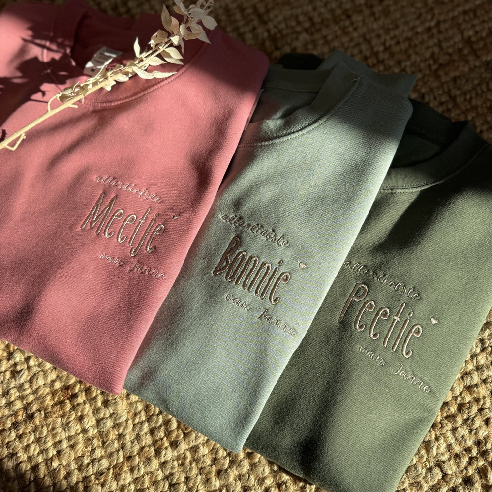 Mama of meter of metie sweater met naam -Caro B Handmade