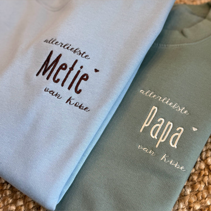 Mama of meter of metie sweater met naam -Caro B Handmade