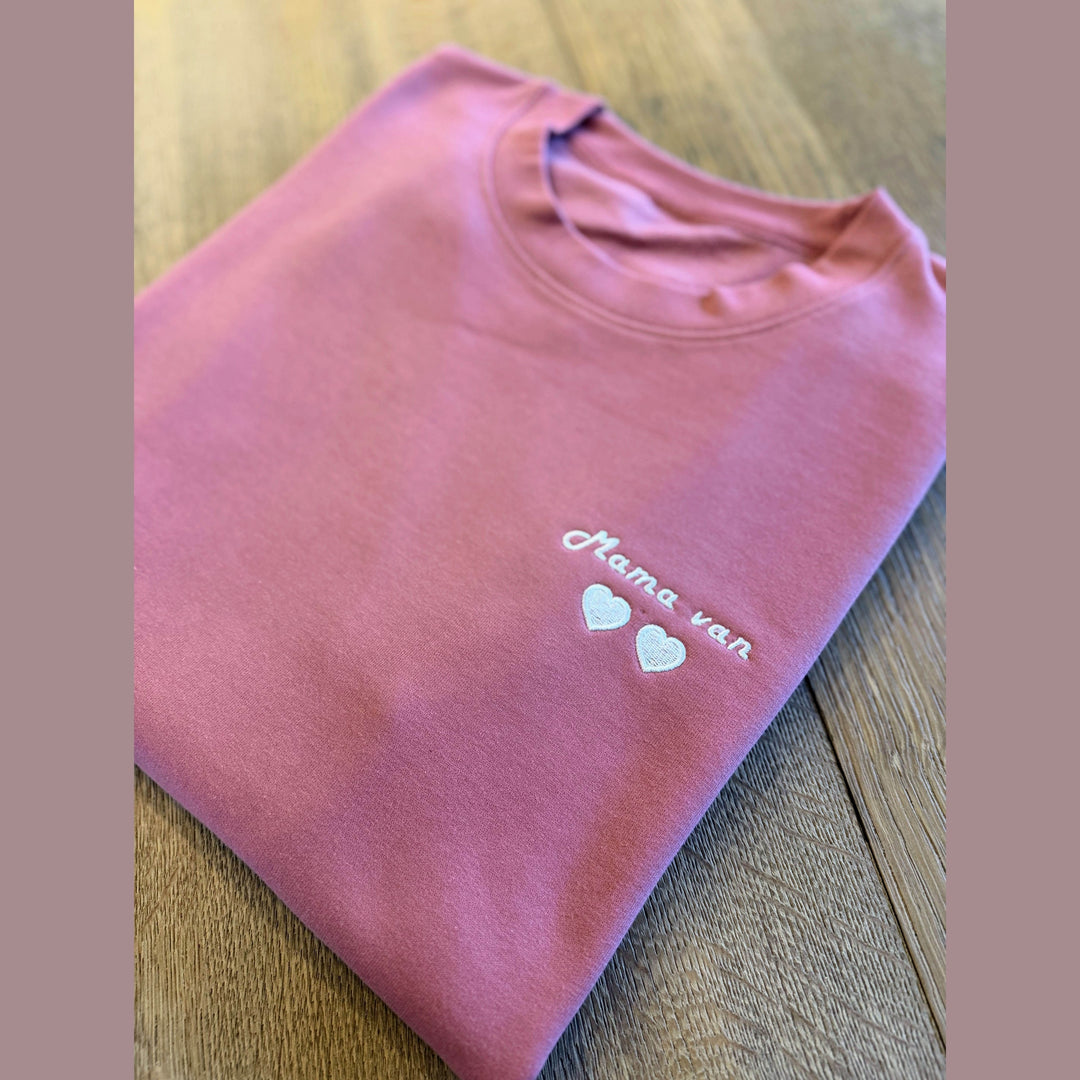 Mama sweater met je kind(jes) - Hartjes - Valentijn - Moederdag - Caro B Handmade