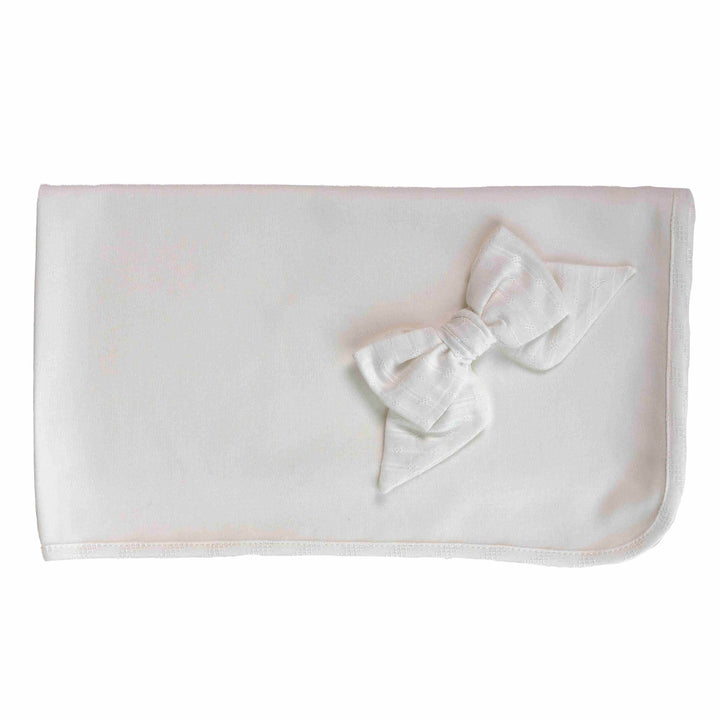Baby Gi Pure Muslin - Strik - Hydrofieldeken - Borduur met Naam - Ivoor - Caro B Handmade
