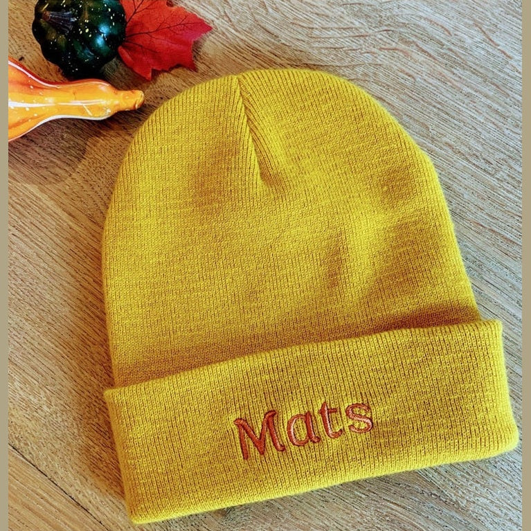 Muts met naam Geborduurd - Wintermuts - Peuters & kleuters - Caro B Handmade
