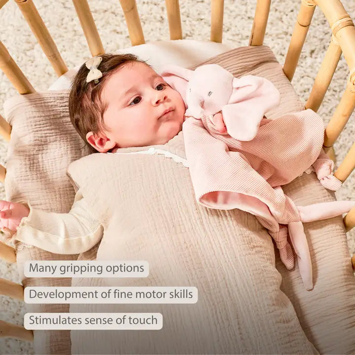 Nattou - FanFan Baby Cuddle - Doudou Elephant- 27cm x 27cm Nattou