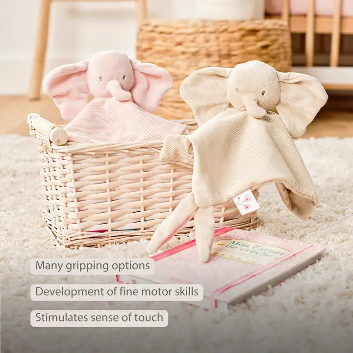 Nattou - FanFan Baby Cuddle - Doudou Elephant- 27cm x 27cm Nattou