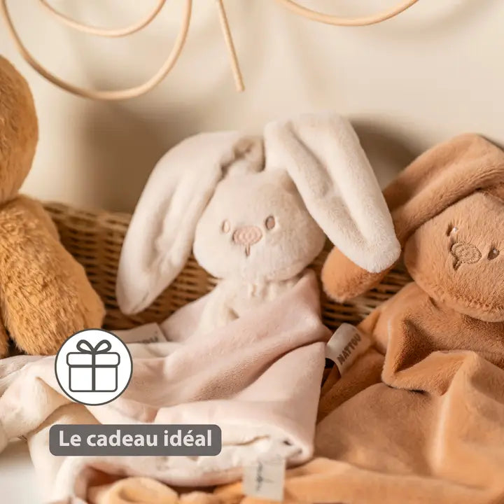 Nattou - Lapidou Baby Comforter - 65 x 40 cm - Doudou Rabbit Nattou