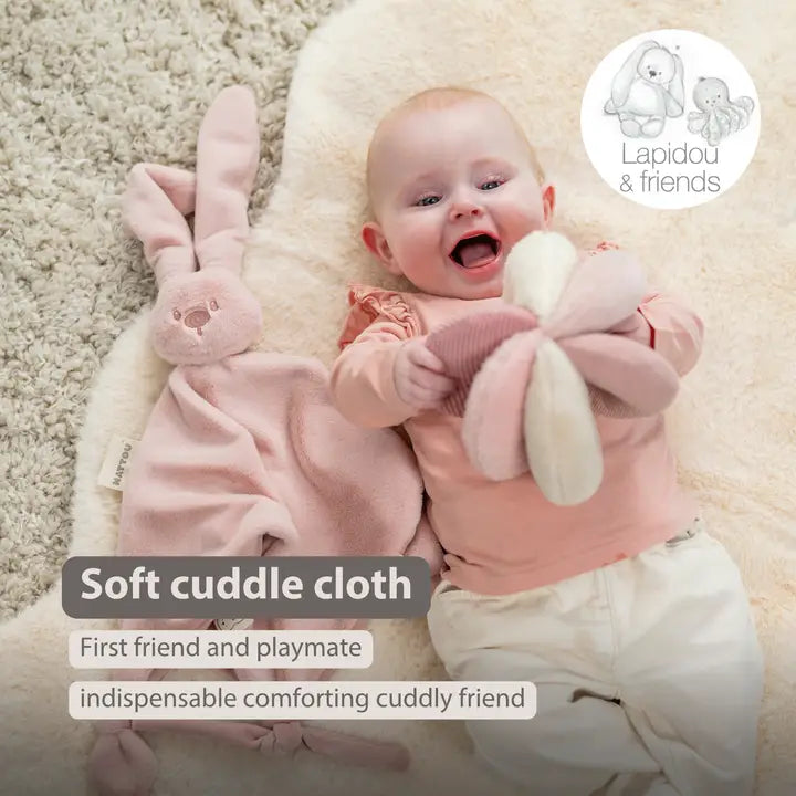 Nattou - Lapidou Baby Comforter - 65 x 40 cm - Doudou Rabbit Nattou