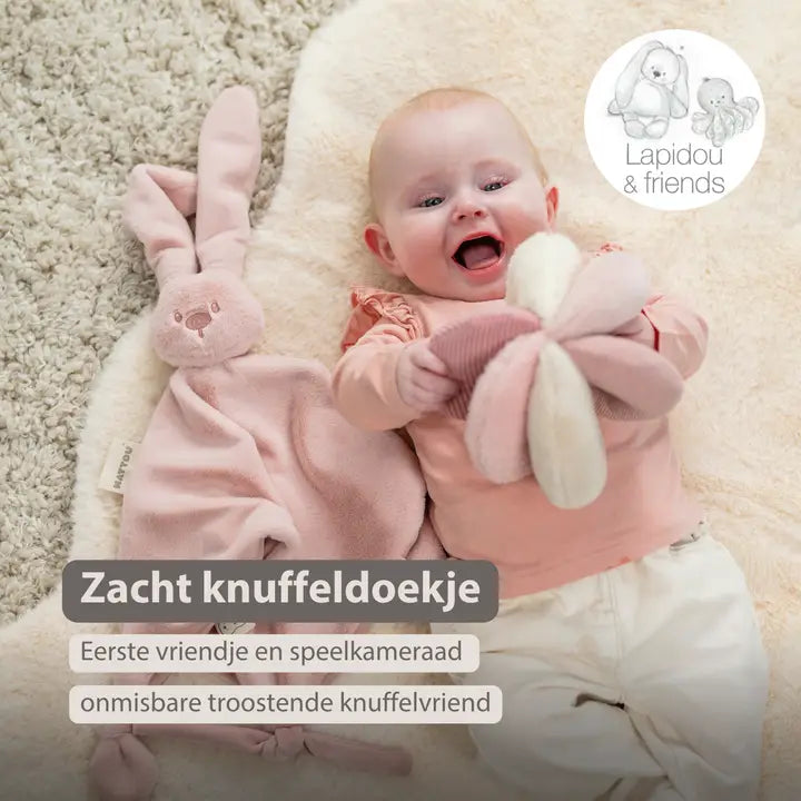 Nattou - Lapidou Baby Comforter - 65 x 40 cm - Doudou Rabbit Nattou