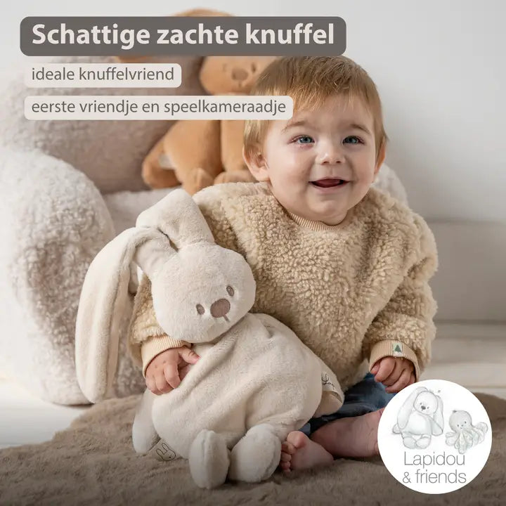 Nattou Lapidou Cuddly Rabbit - 30 cm - Soft Baby Plush Nattou