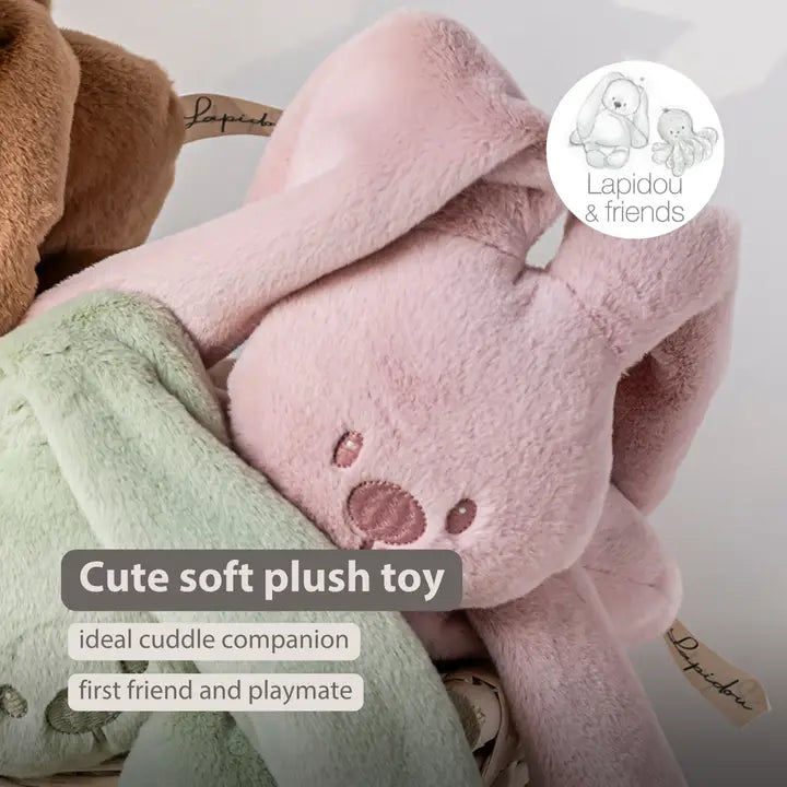 Nattou Lapidou Cuddly Rabbit - 30 cm - Soft Baby Plush Nattou