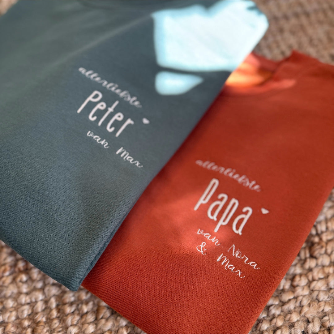 Papa of peter sweater met naam - Caro B Handmade