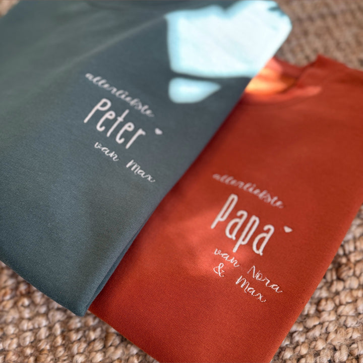 Papa of peter sweater met naam - Caro B Handmade