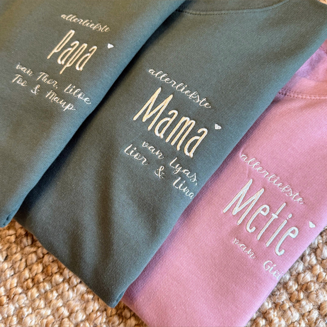 Papa of peter sweater met naam - Caro B Handmade