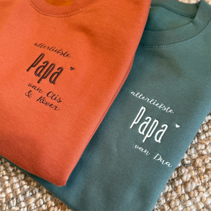Papa of peter sweater met naam - Caro B Handmade