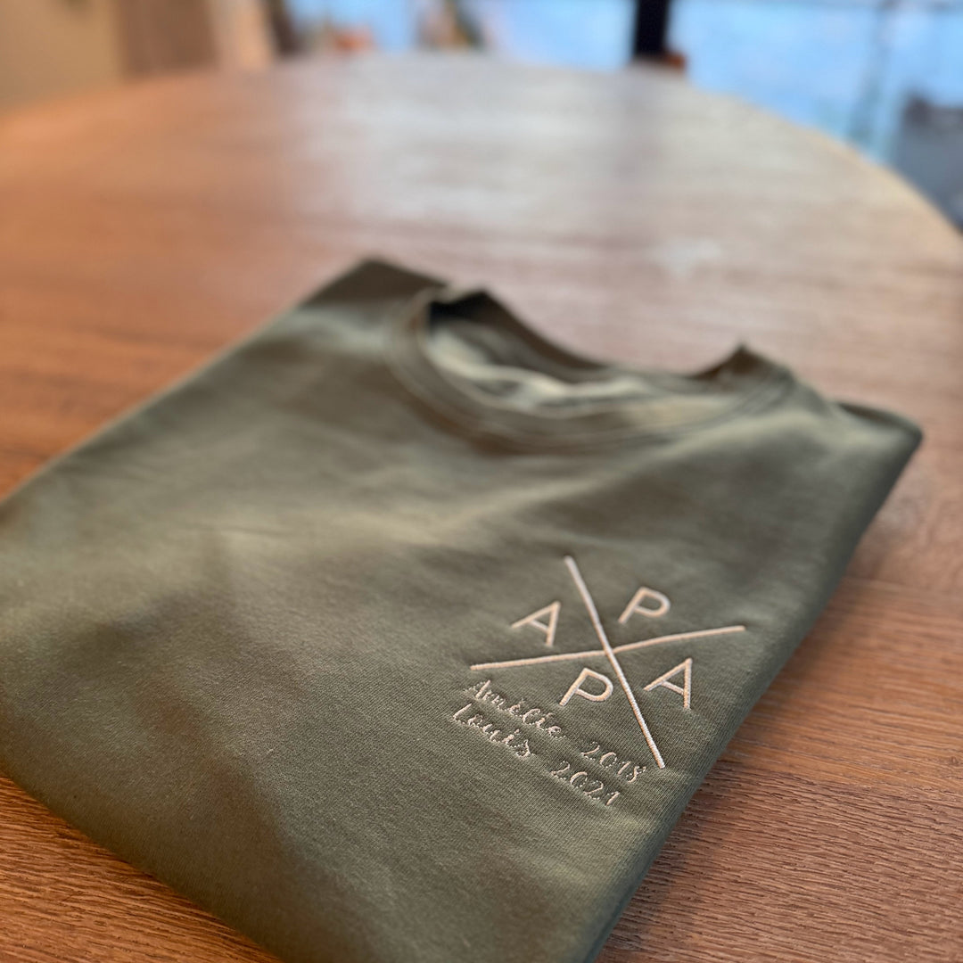 Papa, petie of opa sweater – draag je kindjes op het hart - Borduur - Vaderdag Caro B Make It Yours