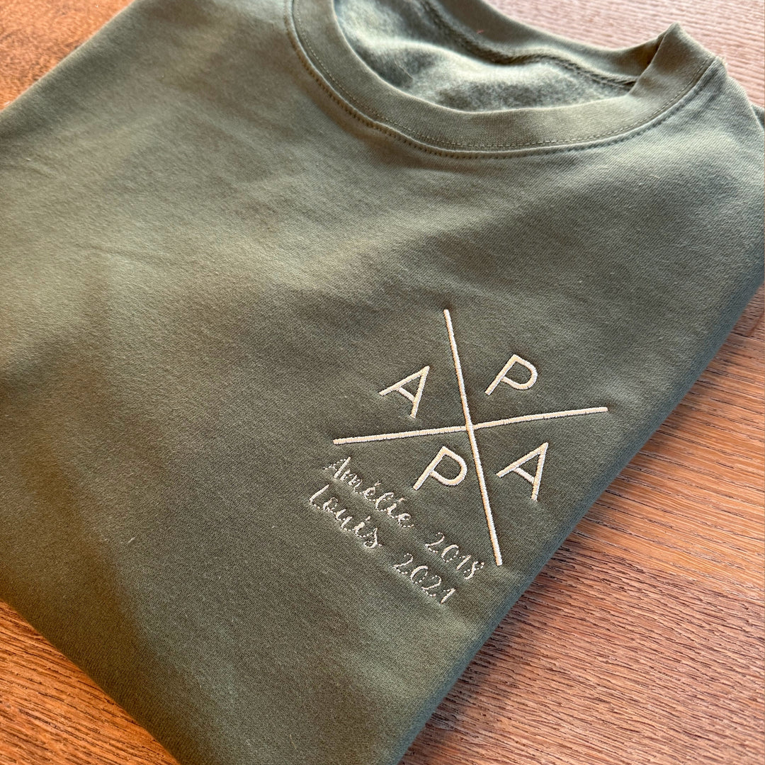 Papa, petie of opa sweater – draag je kindjes op het hart - Borduur - Vaderdag Caro B Make It Yours