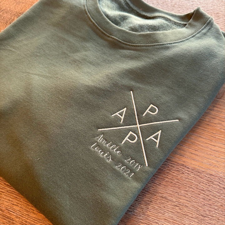 Papa, petie of opa sweater – draag je kindjes op het hart - Borduur - Vaderdag Caro B Make It Yours