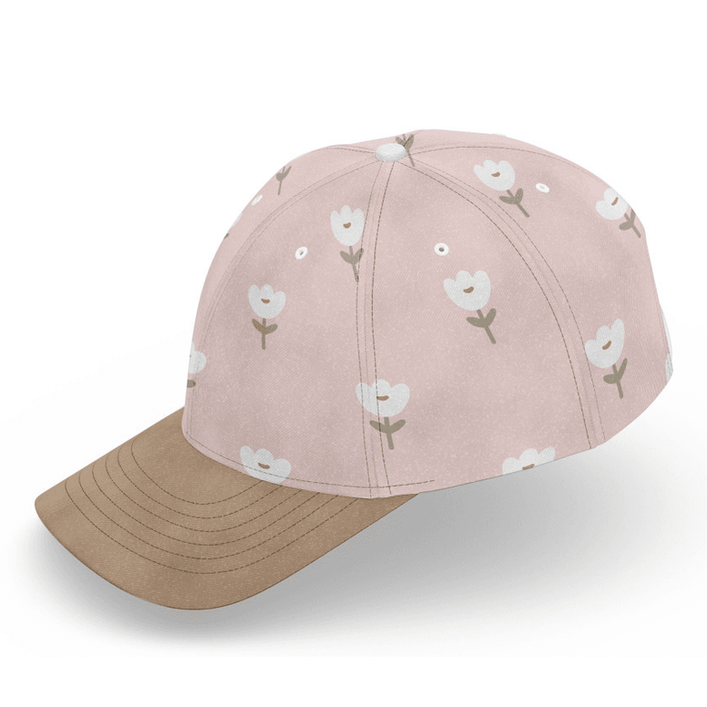 Geborduurde Pet voor Kids - Jep Kids - Cap Tulip Pink - Caro B Handmade