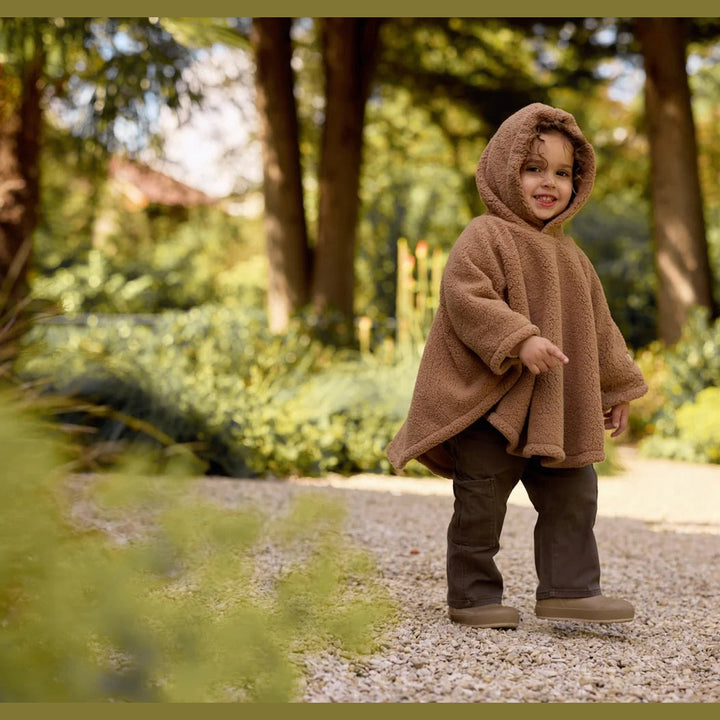 Cosy Poncho - Teddy Fleece met naam - Borduren Jollein