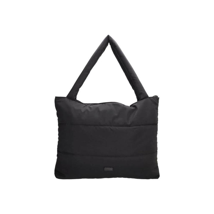 Mama Bag puffed handtas of shopper Geborduur met naam - Luiertas - Zwart - Caro B Handmade