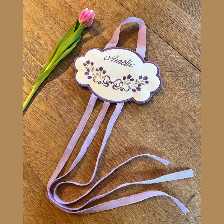 Haarspeldjes houder - Geborduurd met naam - Opberg haaraccessoires - Caro B Handmade